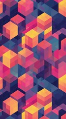 Obraz premium isometric cube pattern
