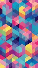 Obraz premium isometric cube pattern