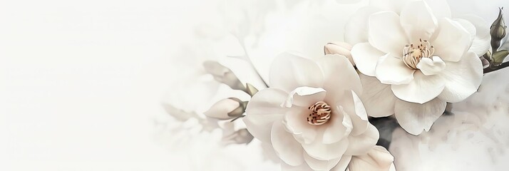 White roses on a beige background.