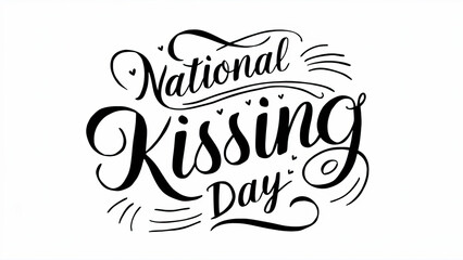 International Kissing Day, Kissing Day Calligraphy, Kissing Day typography, International Kissing Day poster, illustration, social media poster, kissing day poster, Happy Kissing Day, post, poster,  