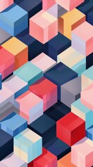 Obraz premium isometric cube pattern