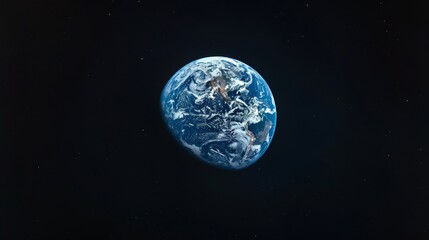 Fototapeta premium An artistic representation of Earth as a small, pale blue dot suspended in the vastness of space