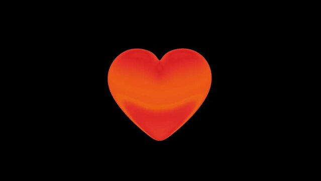 3D Red Orange Heart Love Animation Abstract Animated Texture Motion Graphics Abstract DJ Event Digital Technology Animation VJ Loop Visuals Video Background for Event