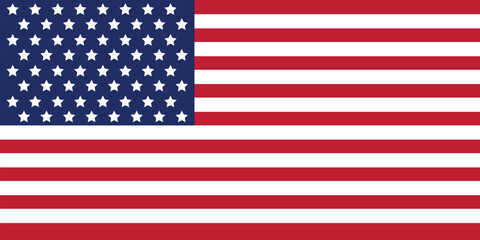 American flag illustration vector with The correct color