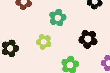 Fototapeta premium Soft and simple abstract irregular small flowers