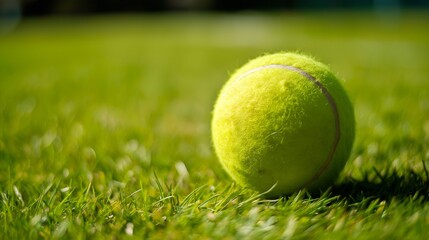 Tennis Ball on the Court Close up