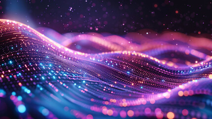 Abstract purple and blue gradient lights forming a futuristic wallpaper