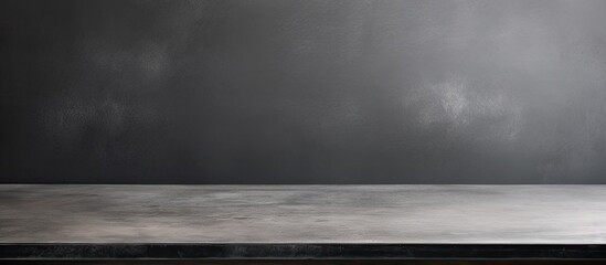 metal gray table surface for background copy space on gray wall background