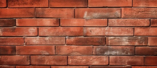Detail of the red brick block background. copy space available