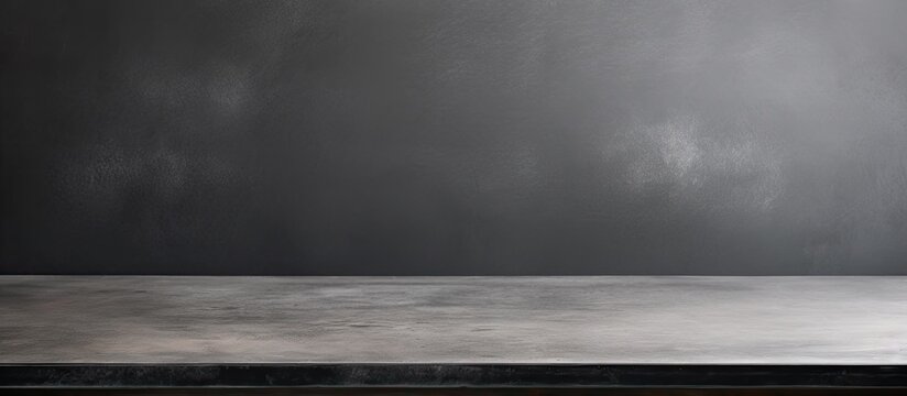metal gray table surface for background copy space on gray wall background