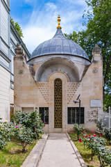 Sheikh Zafîr tomb in the garden of the historic Ertuğrul Tekke Mosque.