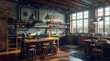 A kitchen with a lot of pots and pans on the stove