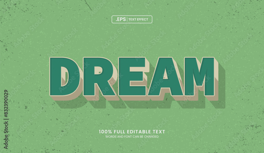 Canvas Prints design editable text effect, dream 3d bold, textured background