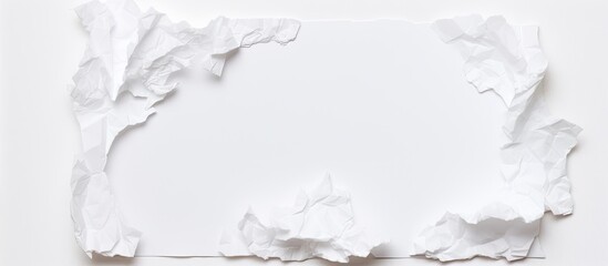 Obraz premium Sheet of lined note paper torn from a note pad isolated against a white background Space for Text. copy space available