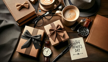 Father’s Day Gift Selection with Shoes and Wallet'