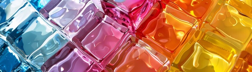 AI technology can create vibrant glass block wallpapers.