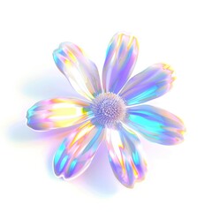 Fototapeta premium Radiant Abstract Floral Artwork with Vibrant Hues and Translucent Petals