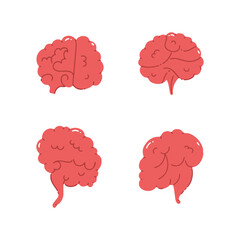 Brain hand drawn vector illustration