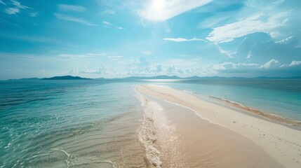 Fototapeta premium beautiful paradise island in the middle of the sea