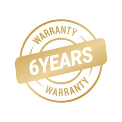6 Years Warranty Vector