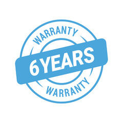 6 Years Warranty Vector