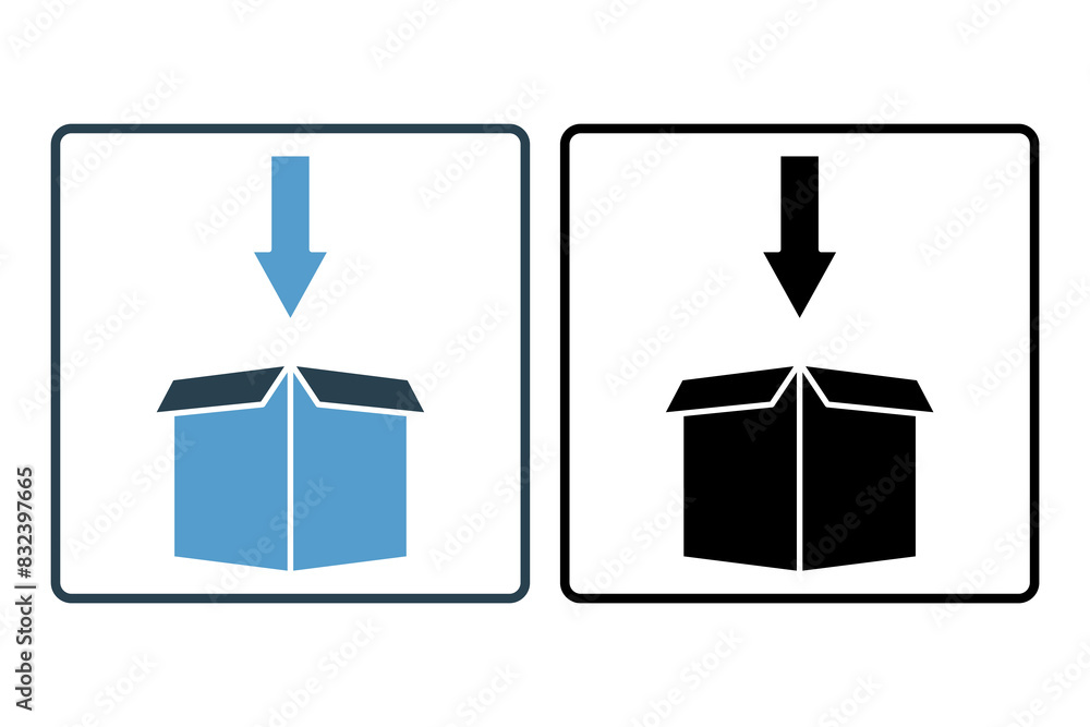 Poster installation icon. icon related to setup and setting. suitable for web site, app, user interfaces, p