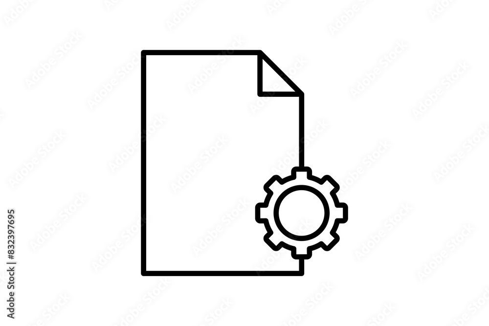 Poster configuration file icon. icon related to setup and setting. suitable for web site, app, user interfa