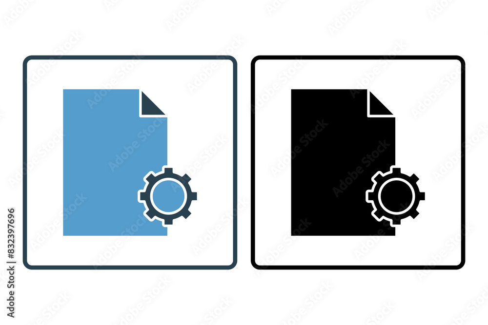 Poster configuration file icon. icon related to setup and setting. suitable for web site, app, user interfa