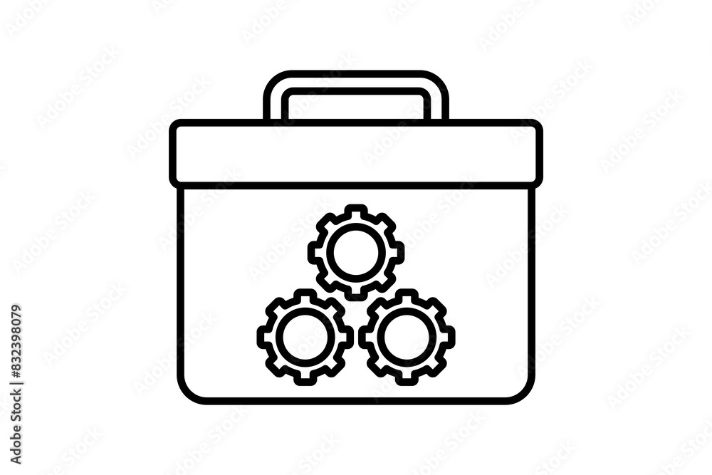 Poster toolbox icon. icon related to setup and setting. suitable for web site, app, user interfaces, printa