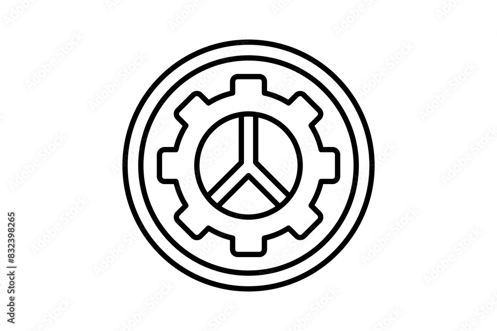 Poster system preferences icon. icon related to setup and setting. suitable for web site, app, user interfa