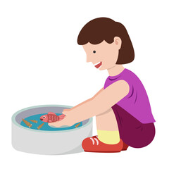 fish eat mosquito larva. mosquito control concept