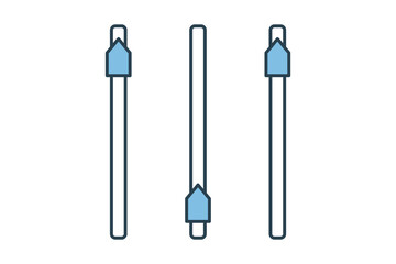 Adjustments icon. icon related to setup and setting. suitable for web site, app, user interfaces, printable etc. flat line icon style. simple vector design editable