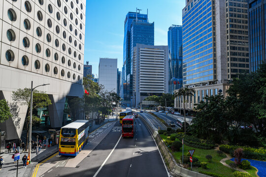 Highrise buildings in Central Hongkong, China