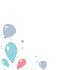 Happy Birthday balloons seamless pattern illustration
