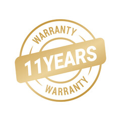 11 Years Warranty Vector