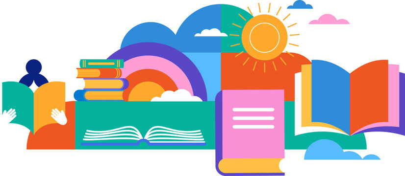 Books and Reading Concept Illustration