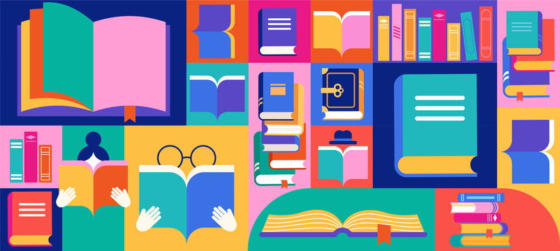Books and Reading Concept Illustration