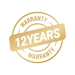 12 Years Warranty Vector