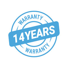 14 Years Warranty Vector