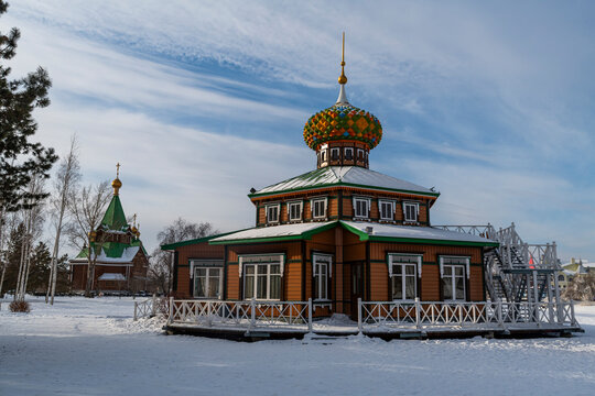 Orthodox church, Volga Manor, Harbin, Heilongjiang, China