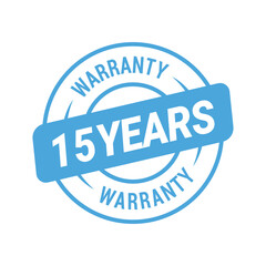 15 Years Warranty Vector