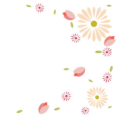 Flower decoration background frame