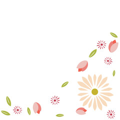 Flower decoration background frame