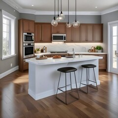 Virtual reality has completely transformed interior design. 3D rendering 