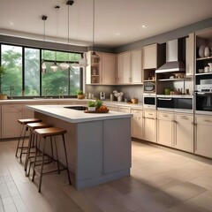 Fototapeta premium Virtual reality has completely transformed interior design. 3D rendering 