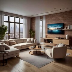 Virtual reality has completely transformed interior design. 3D rendering 
