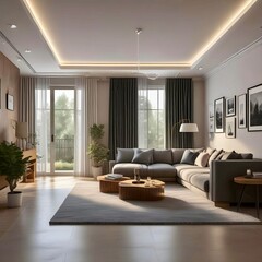 Virtual reality has completely transformed interior design. 3D rendering 