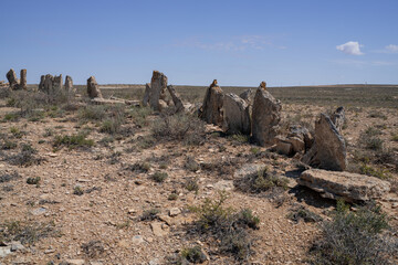 On the territory of the Mangistau Region, the stone-made hunting traps are situated along the...