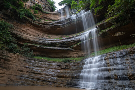 Tad Yai Waterfall, between Phu Pha Man District, Khon Kaen Province and Nam Nao District, Phetchabun Province, Thailand
