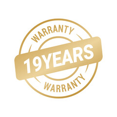 19 Years Warranty Vector